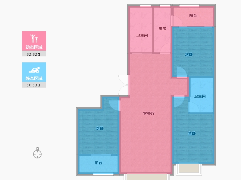 山东省-潍坊市-紫御宫馆-108.00-户型库-动静分区