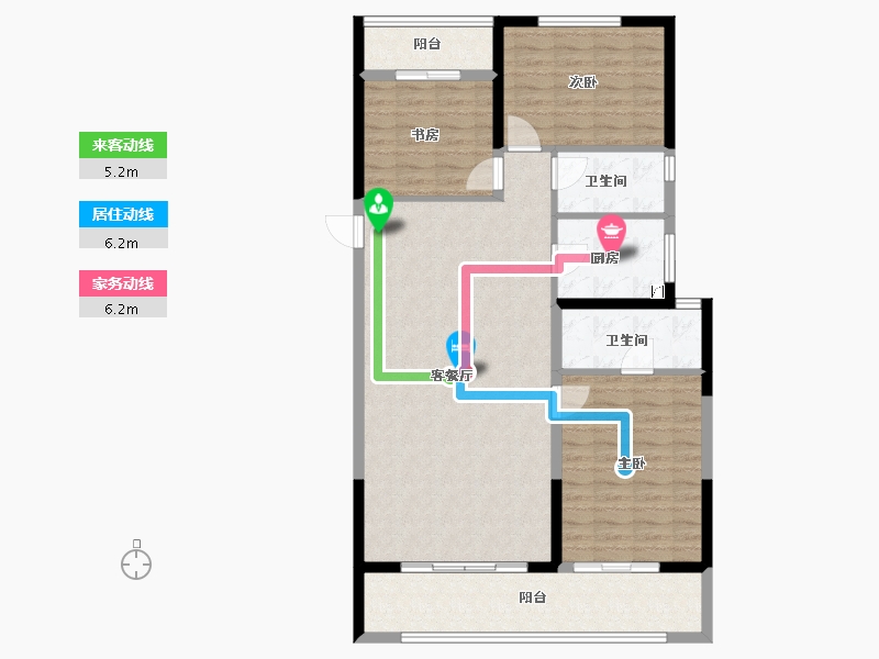 陕西省-西安市-蓝湖九郡-108.40-户型库-动静线