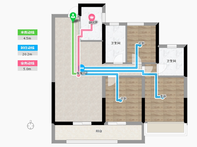 浙江省-温州市-旭辉瓯江城-78.40-户型库-动静线