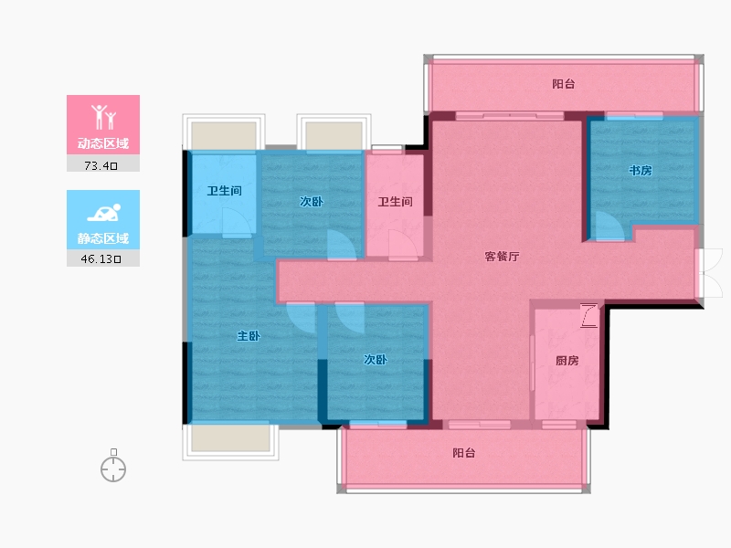 广西壮族自治区-南宁市-金科博翠山-100.00-户型库-动静分区