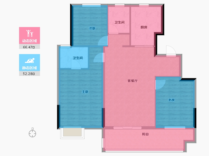 江苏省-盐城市-珺悦府-108.00-户型库-动静分区