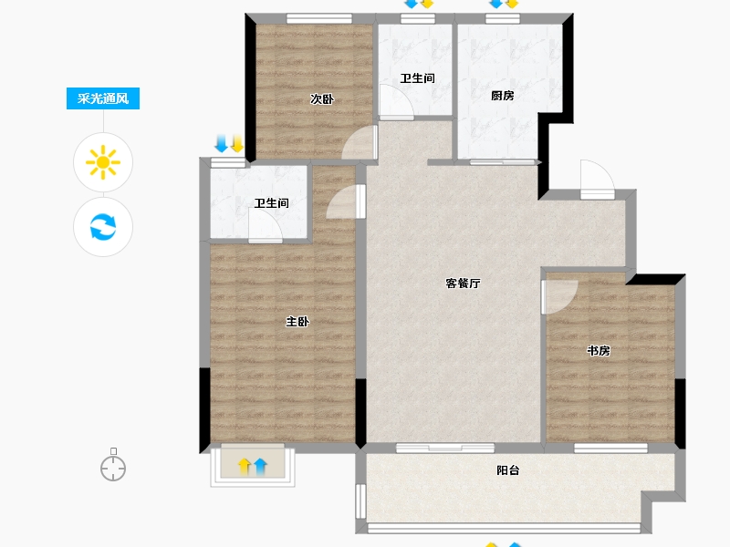 江苏省-盐城市-珺悦府-108.00-户型库-采光通风