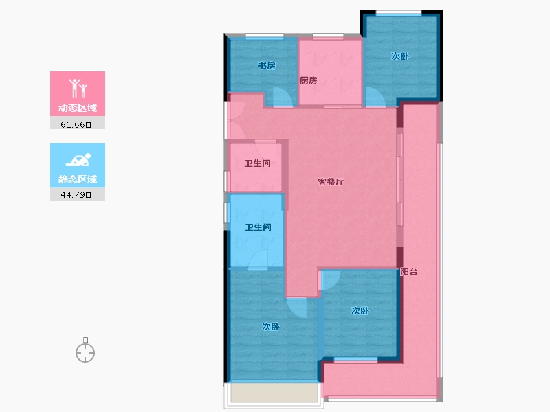 浙江省-温州市-美的君兰锦绣-95.29-户型库-动静分区