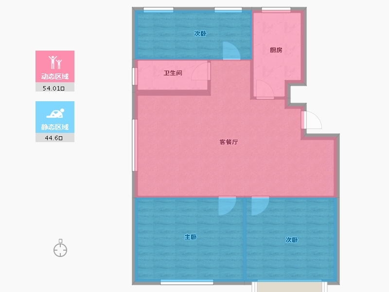 山东省-烟台市-乡村记忆山水园-90.51-户型库-动静分区