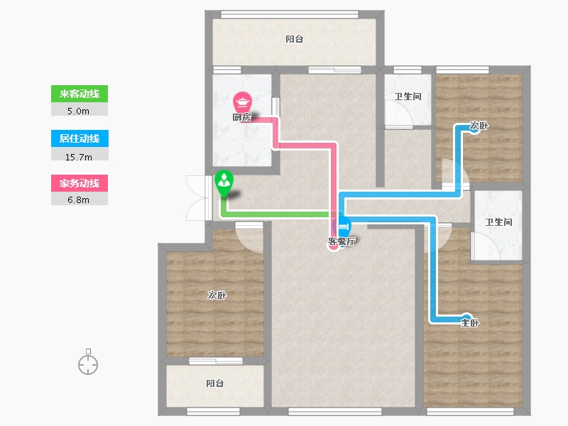 山东省-潍坊市-金庆公馆-112.81-户型库-动静线