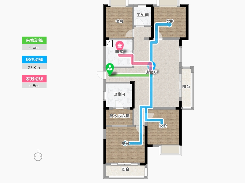 湖北省-武汉市-联投光谷瑞园-107.56-户型库-动静线