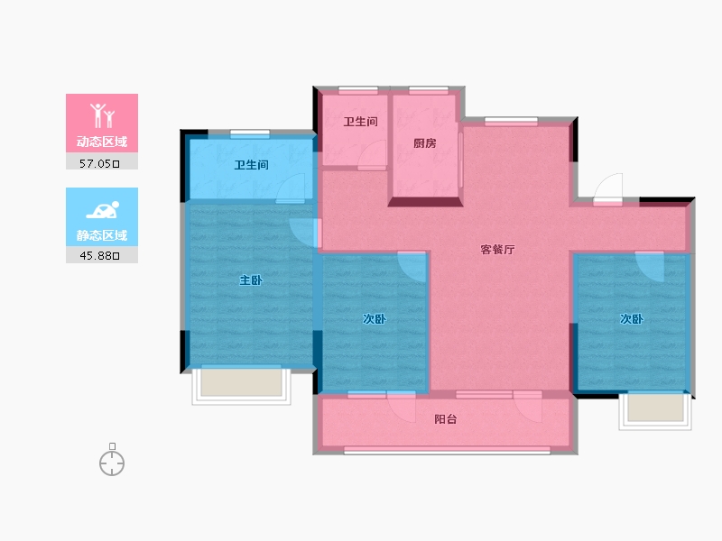 山东省-烟台市-华发观山水-92.00-户型库-动静分区