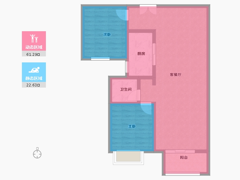 陕西省-西安市-观园壹号-75.18-户型库-动静分区