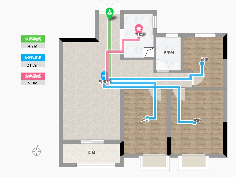 浙江省-绍兴市-大族阿里山庄-78.69-户型库-动静线