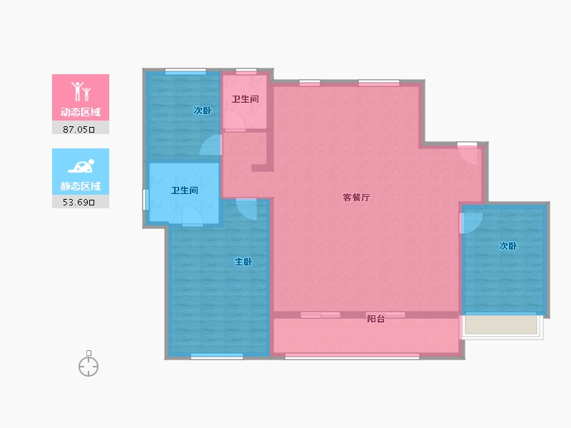 浙江省-温州市-万科星汇里-128.99-户型库-动静分区