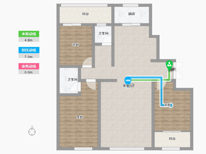 山东省-潍坊市-金庆公馆-115.20-户型库-动静线