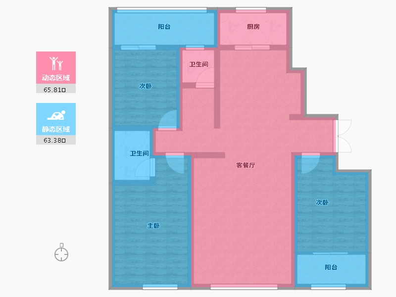 山东省-潍坊市-金庆公馆-115.20-户型库-动静分区