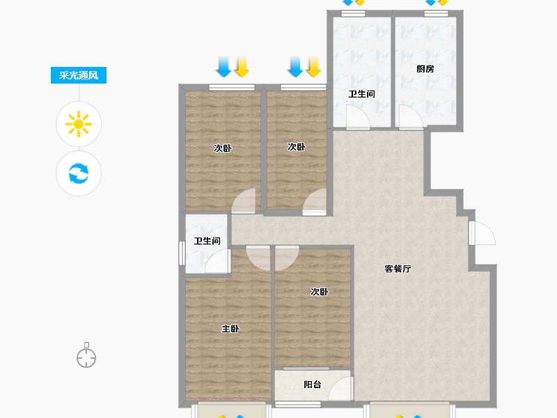 山东省-潍坊市-紫御宫馆-139.20-户型库-采光通风