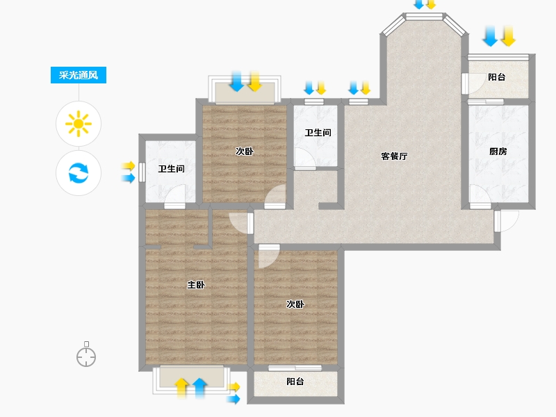 河北省-石家庄市-忆江南-108.04-户型库-采光通风