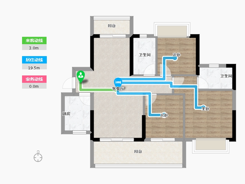 广东省-东莞市-振业清溪雅苑-80.86-户型库-动静线