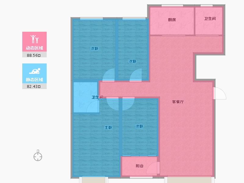 山东省-潍坊市-紫御宫馆-156.00-户型库-动静分区