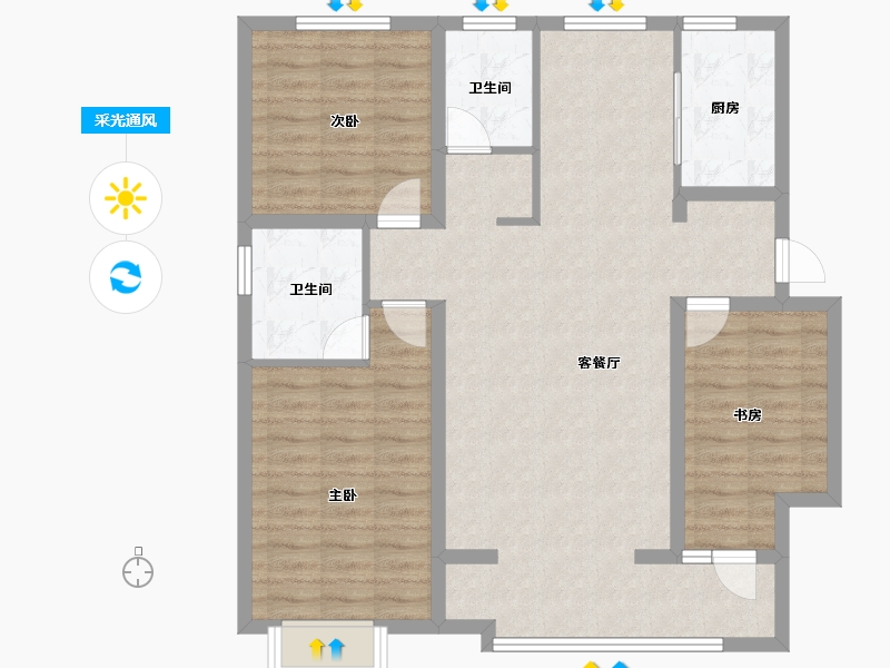 河北省-石家庄市-当代境MOMΛ-99.20-户型库-采光通风