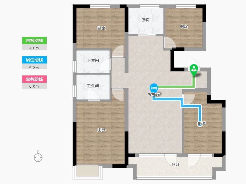 山东省-烟台市-中瑞城-100.00-户型库-动静线