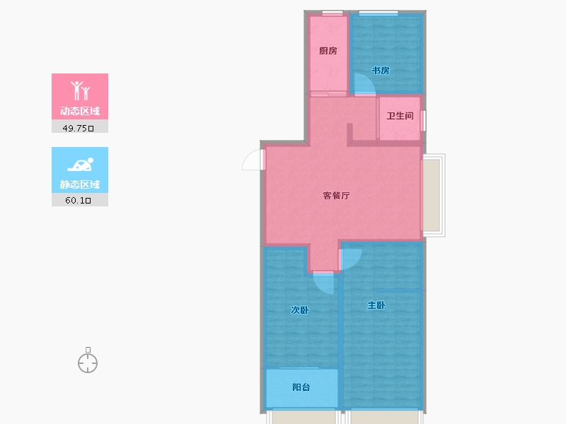 山东省-潍坊市-紫御宫馆-98.46-户型库-动静分区