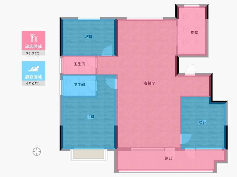 山东省-烟台市-中瑞鼎峰云山度-110.40-户型库-动静分区