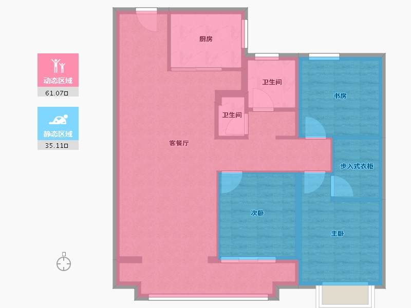 河北省-石家庄市-当代境MOMΛ-86.40-户型库-动静分区