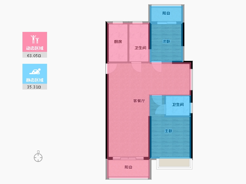 河南省-郑州市-凯旋城-89.00-户型库-动静分区