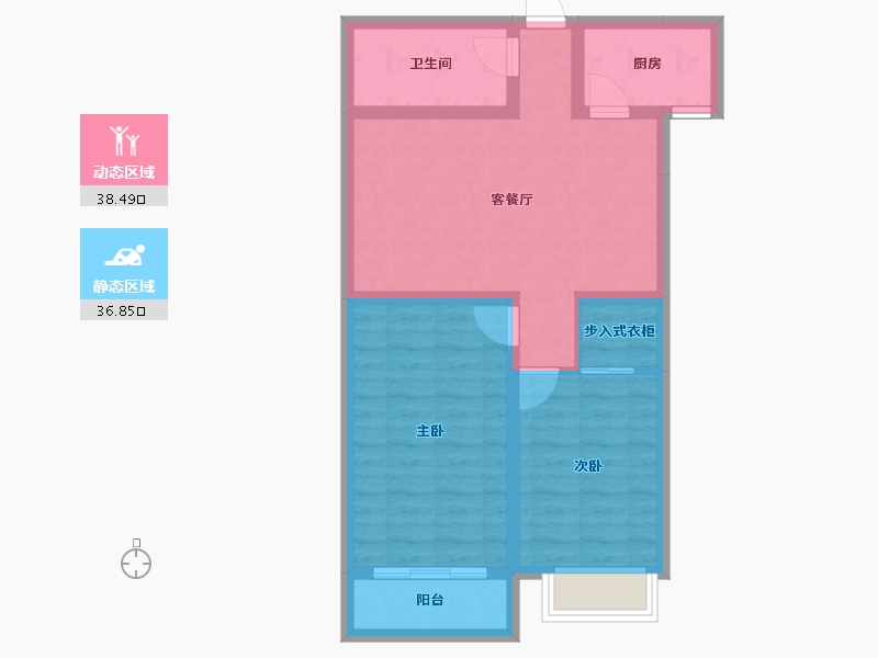 河北省-石家庄市-忆江南-66.62-户型库-动静分区