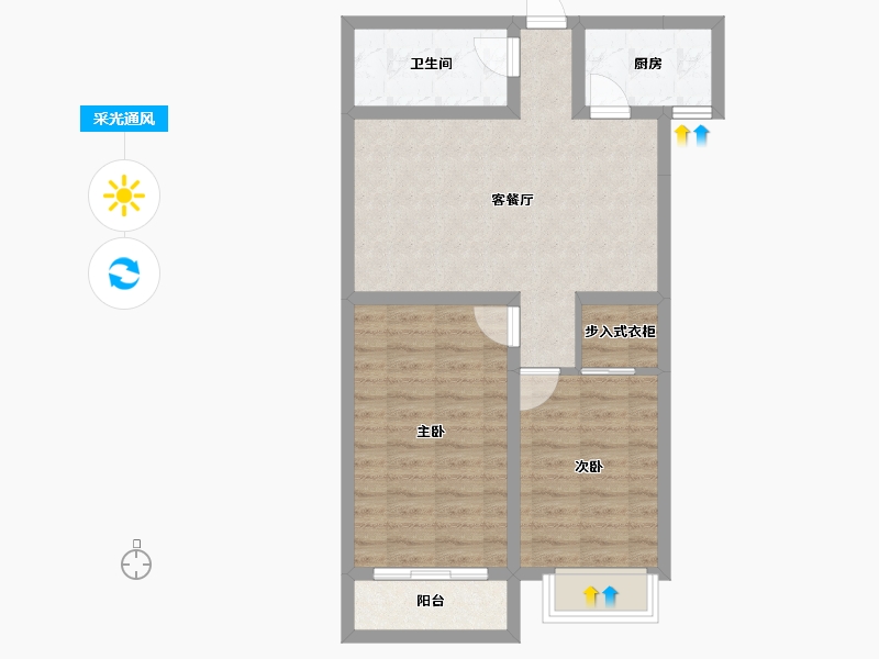 河北省-石家庄市-忆江南-66.62-户型库-采光通风