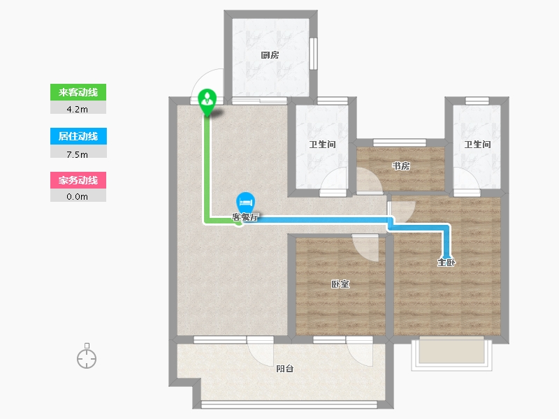 山东省-烟台市-城发云悦府-82.40-户型库-动静线