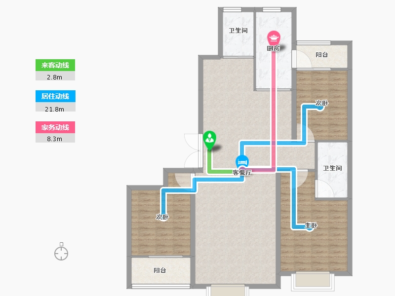 山东省-潍坊市-紫御宫馆-125.61-户型库-动静线