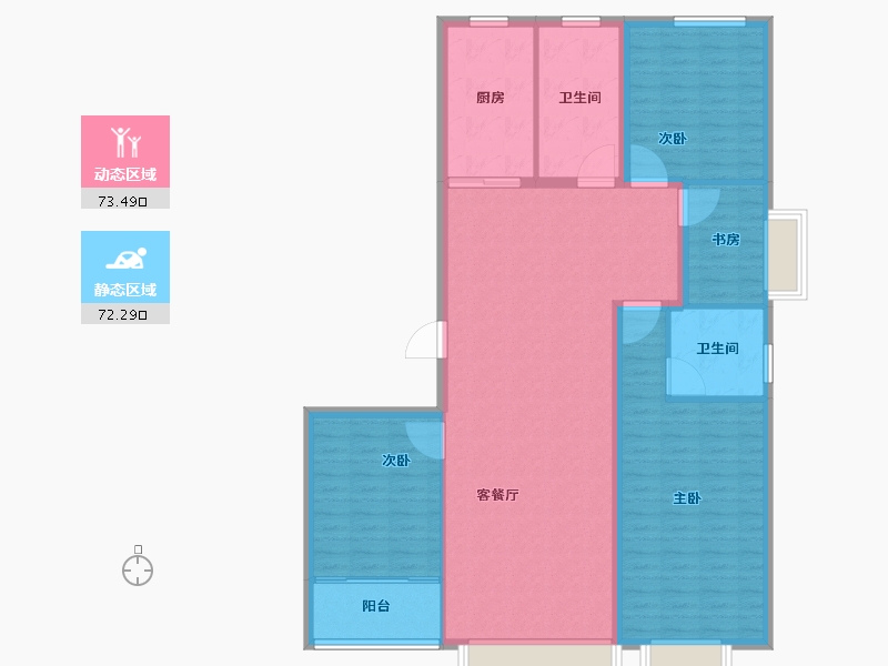 山东省-潍坊市-紫御宫馆-133.60-户型库-动静分区