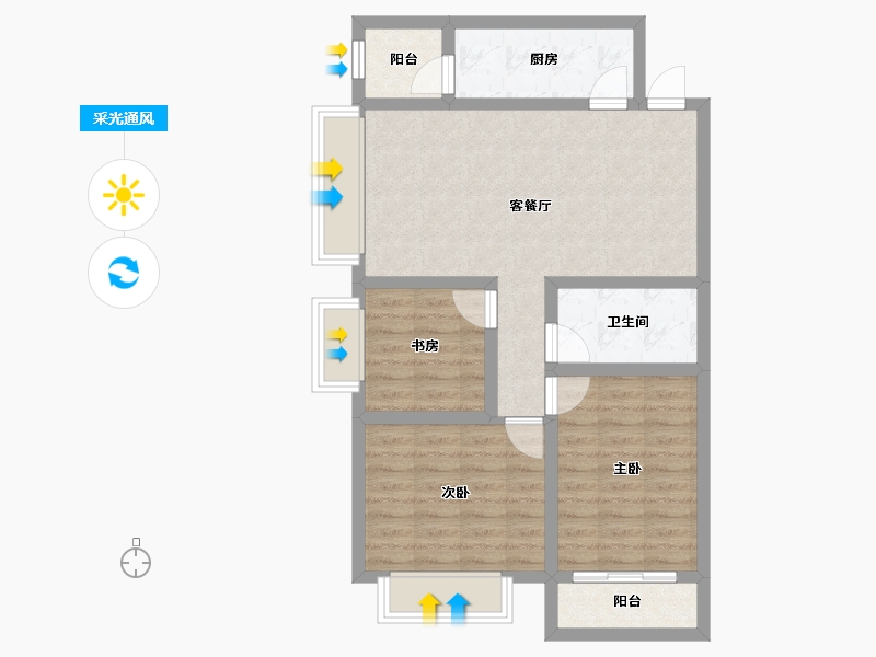 河北省-石家庄市-忆江南-73.51-户型库-采光通风