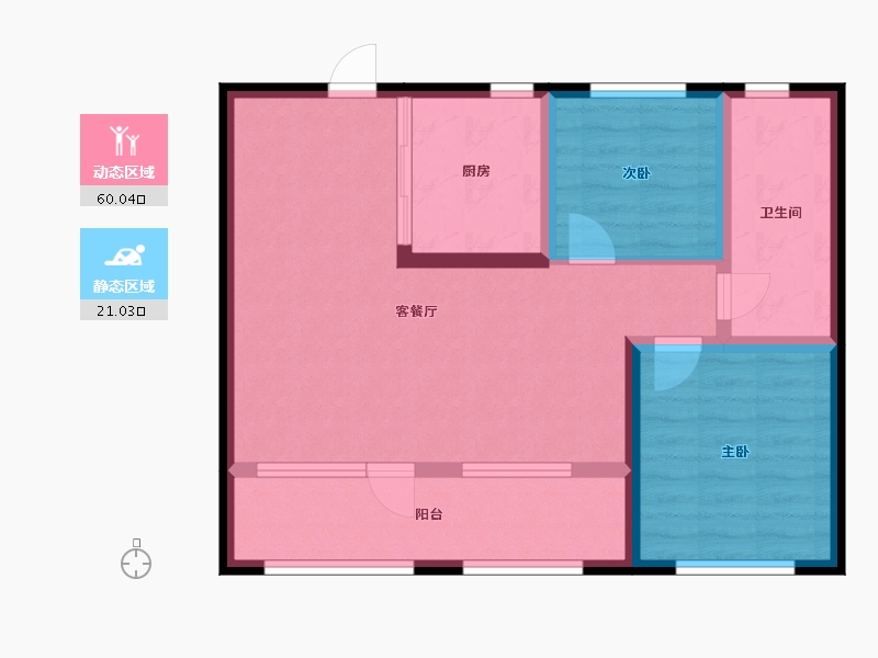 山东省-青岛市-中海林溪世家-71.86-户型库-动静分区