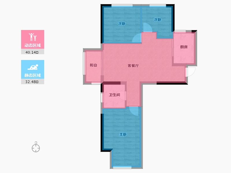 山东省-烟台市-一格明珠-65.07-户型库-动静分区