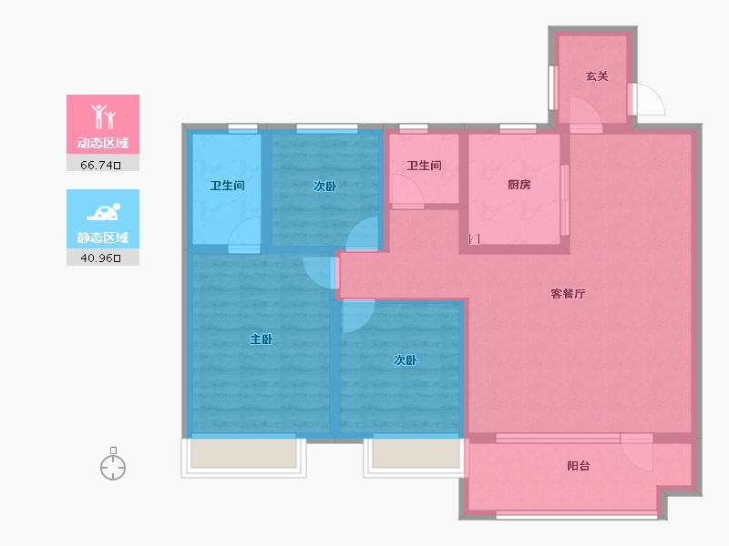 山东省-青岛市-远洋山水-95.42-户型库-动静分区