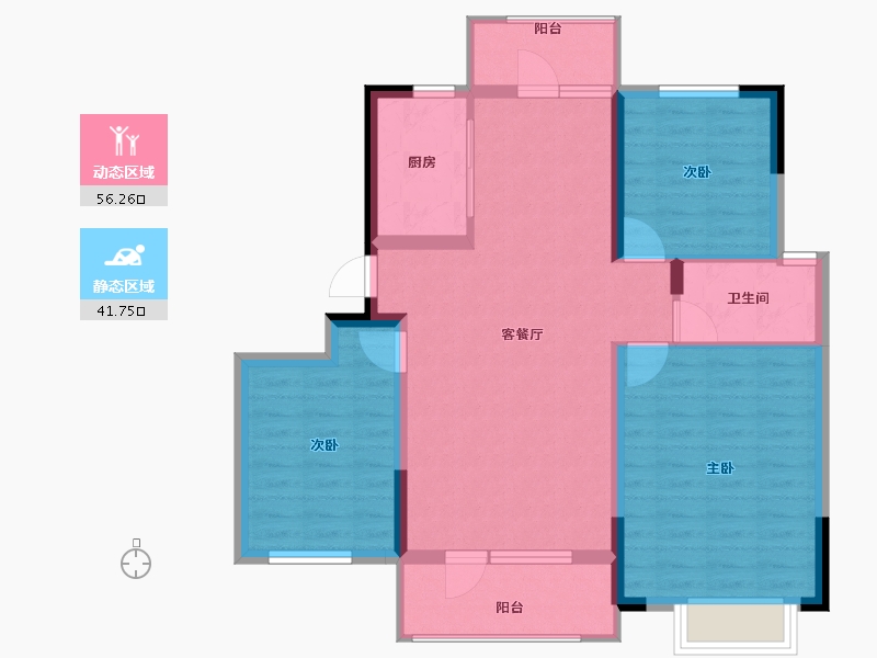 山东省-青岛市-中洲半岛城邦-88.05-户型库-动静分区