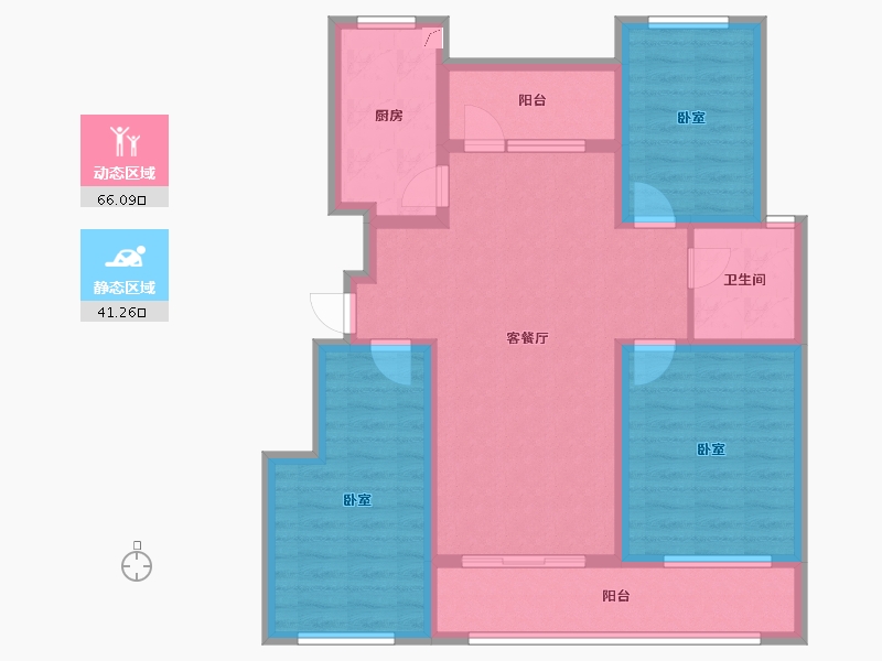 山东省-潍坊市-恒信温莎公馆-94.83-户型库-动静分区