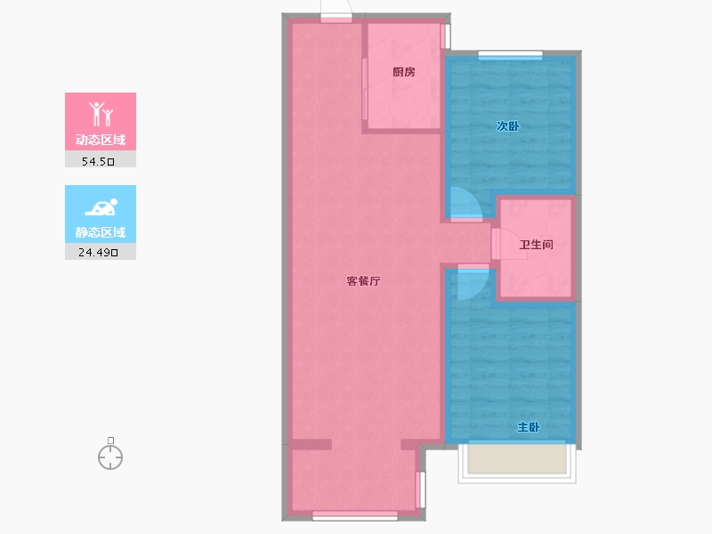 河北省-石家庄市-当代境MOMΛ-70.40-户型库-动静分区