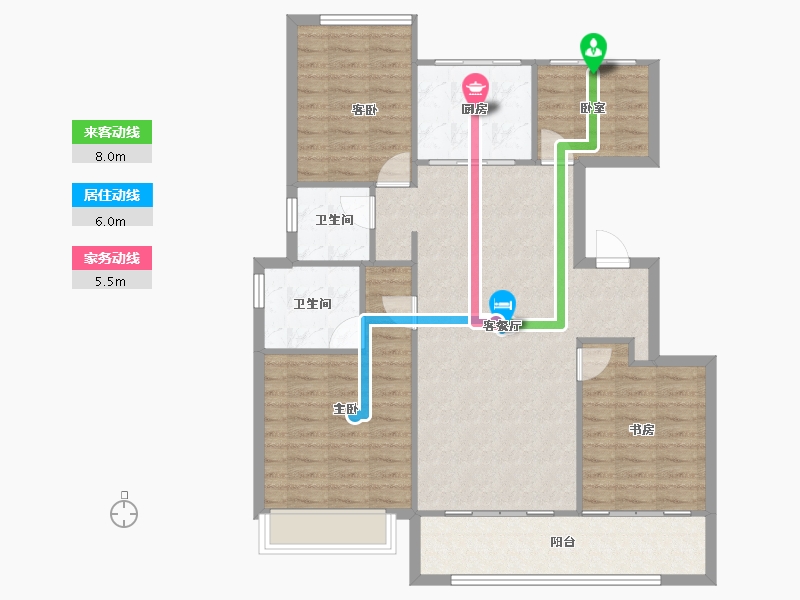 浙江省-宁波市-绿城·春熙云境-103.00-户型库-动静线