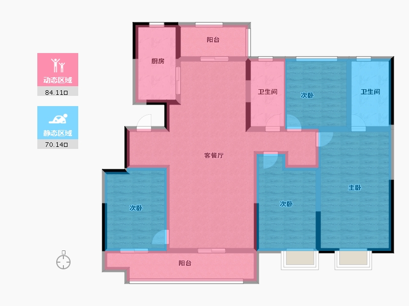 山东省-潍坊市-德润棠悦-137.60-户型库-动静分区