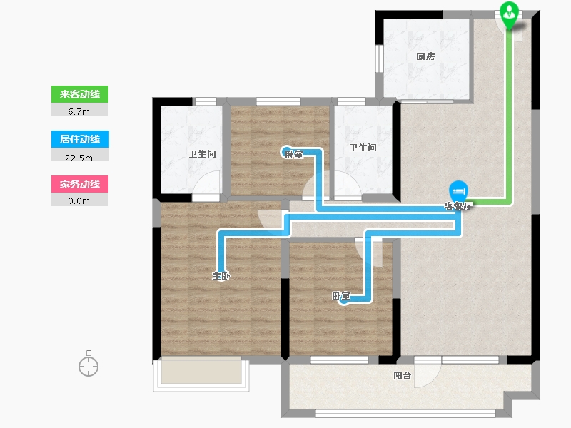 山东省-潍坊市-碧桂园恒信·潍州府-104.00-户型库-动静线