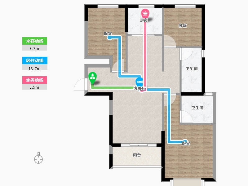 湖北省-武汉市-顶琇国际城-96.80-户型库-动静线