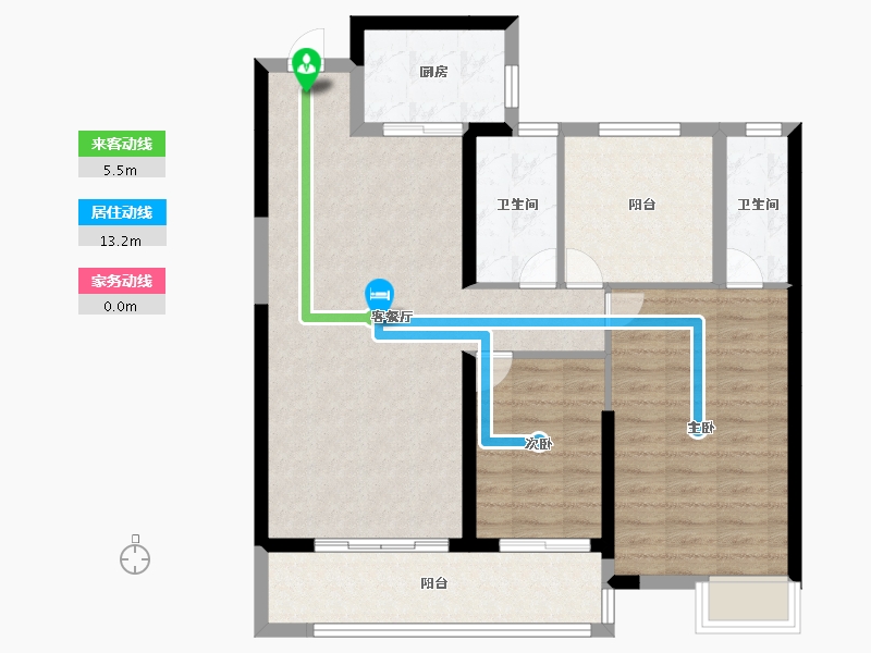 湖南省-长沙市-中建钰和城-88.73-户型库-动静线