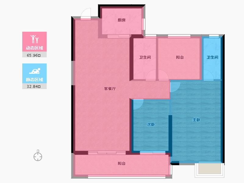 湖南省-长沙市-中建钰和城-88.73-户型库-动静分区