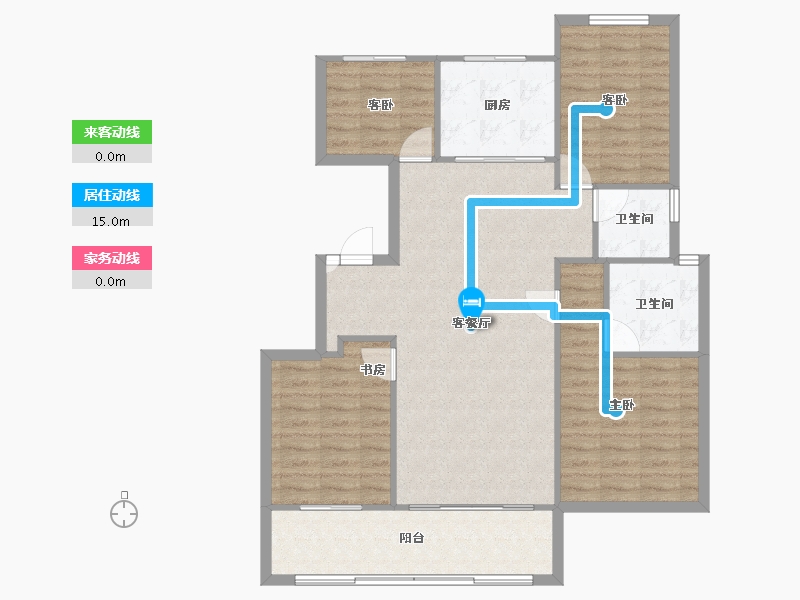 浙江省-宁波市-绿城·春熙云境-104.71-户型库-动静线