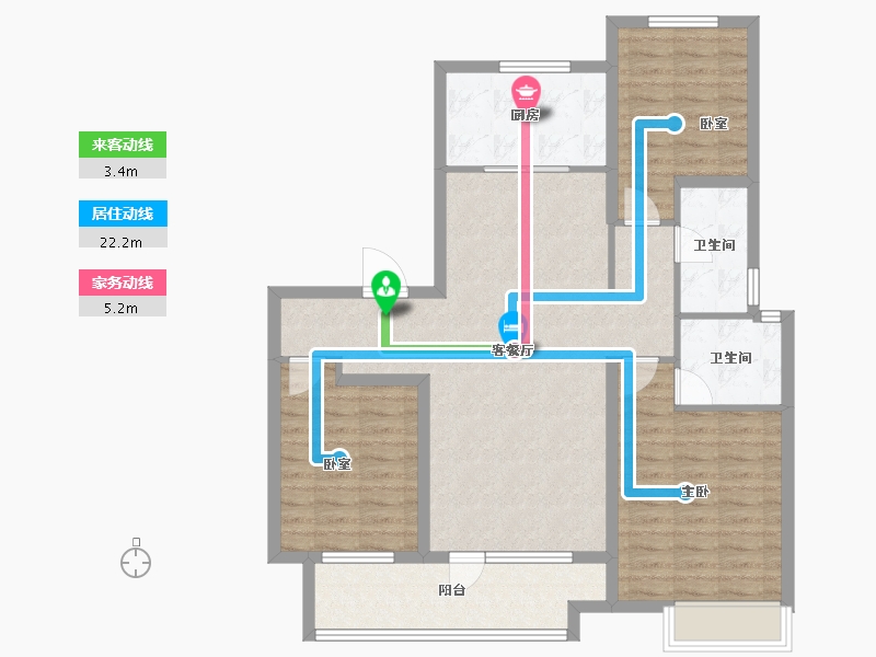 山东省-潍坊市-桃源金茂悦-102.27-户型库-动静线