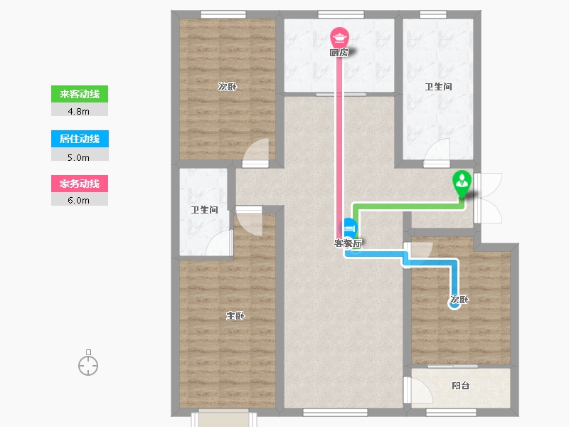 山东省-潍坊市-龙润紫宸华府-109.20-户型库-动静线