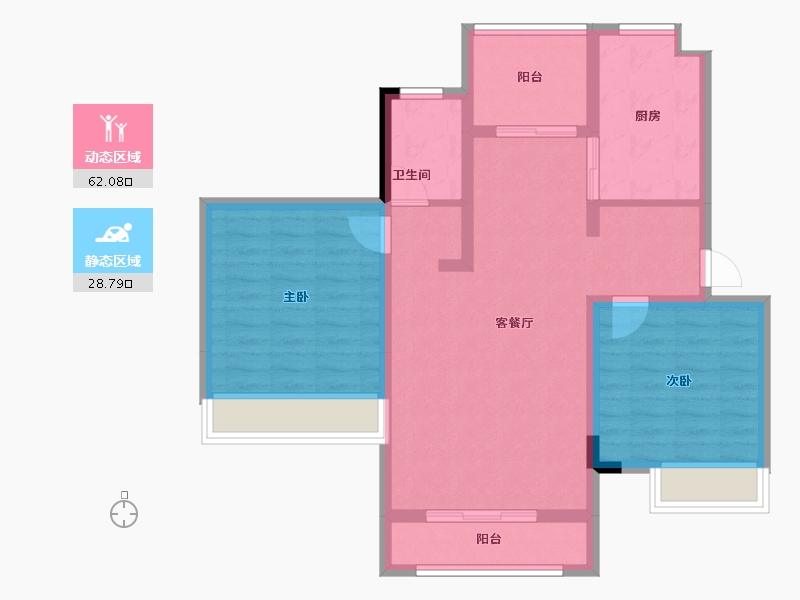 山东省-青岛市-半岛蓝湾-81.00-户型库-动静分区