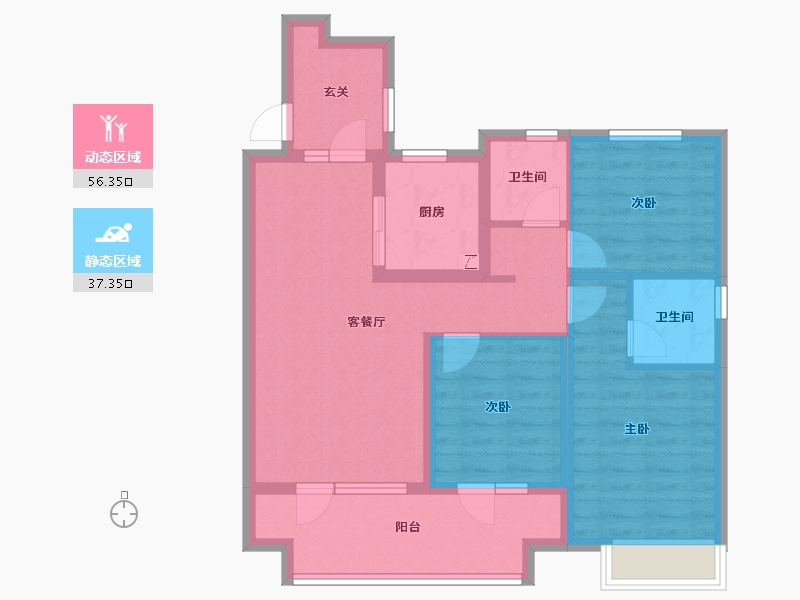 山东省-青岛市-远洋山水-82.58-户型库-动静分区