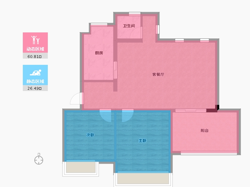 山东省-青岛市-半岛蓝湾-78.67-户型库-动静分区